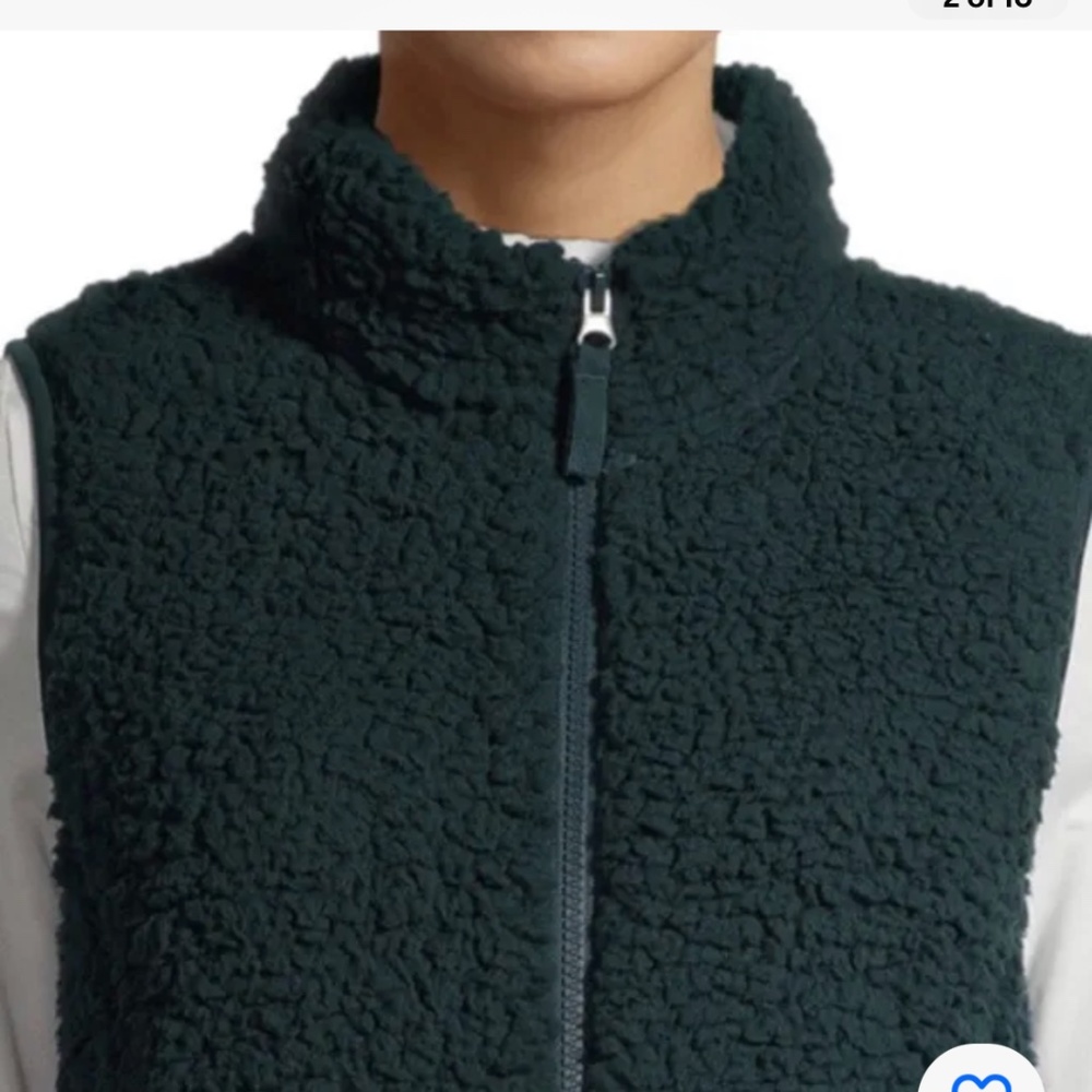 Time and Tru Women’s Green Sherpa Vest Size XL (16-18) NEW - Picture 2 of 10